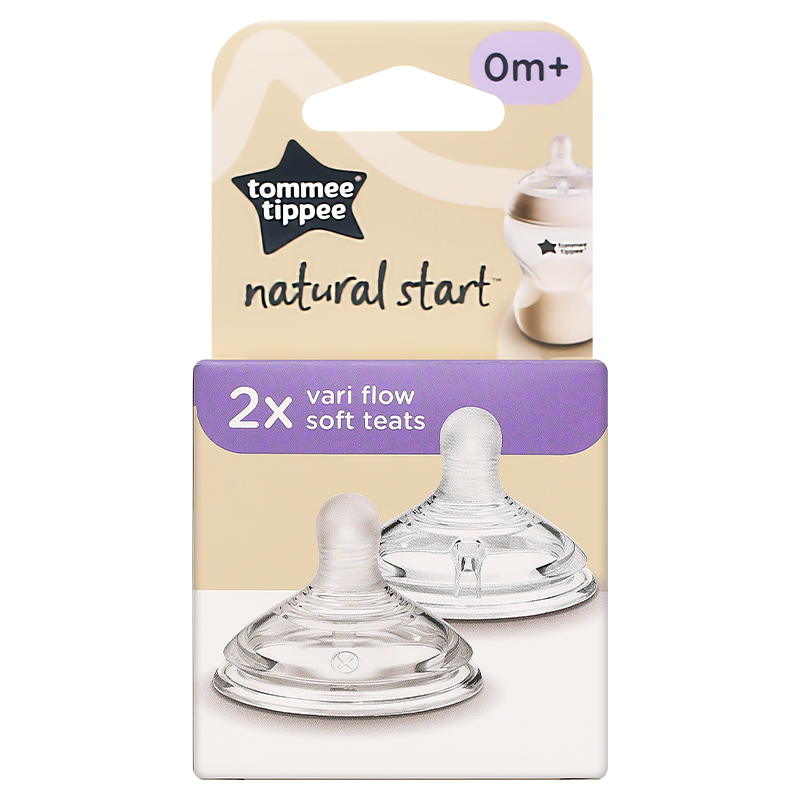 Bộ 2 núm ti Tommee Tippee Natural Start siêu mềm tự nhiên cổ rộng size 3 (từ 6 tháng) 11