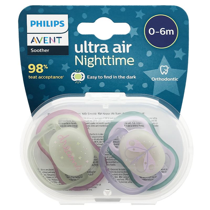 Bộ 2 ti ngậm Philips Avent dạ quang SCF376/13 (6 - 18 tháng) - Hình ngôi sao, mặt trăng 23