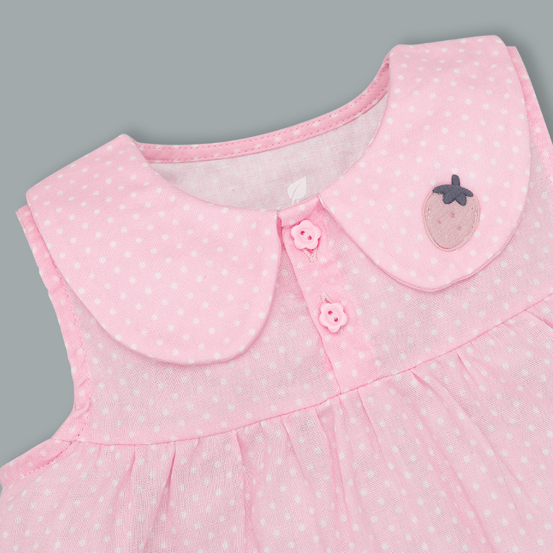 Bộ sát nách bé gái Lullaby NH302N màu hồng - trắng 4