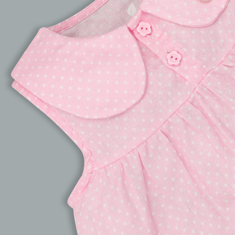 Bộ sát nách bé gái Lullaby NH302N màu hồng - trắng 5