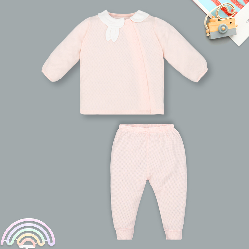 Bộ tay dài cài chéo bé gái Lullaby NH332N màu trắng 14