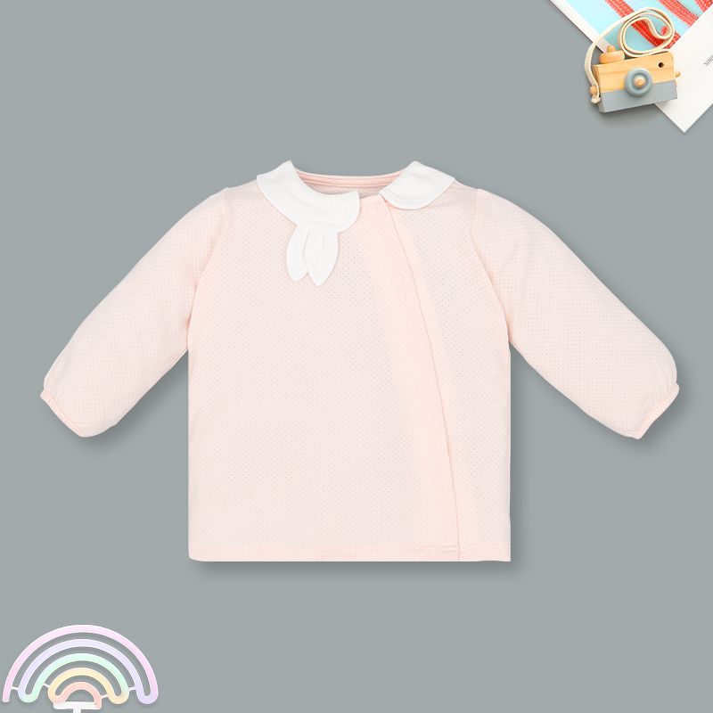 Bộ tay dài cài chéo bé gái Lullaby NH332N màu trắng 15