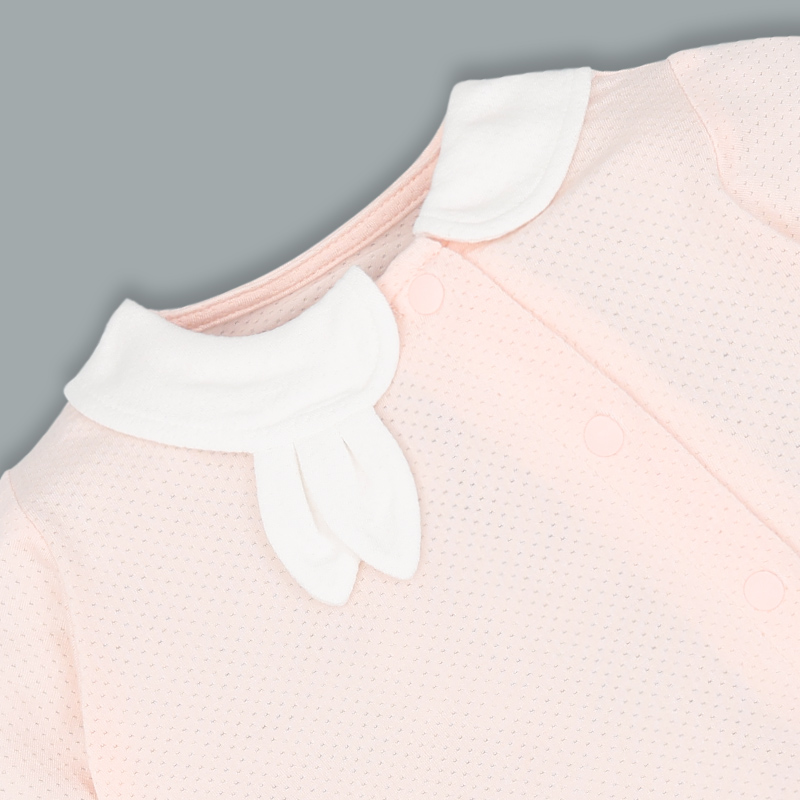 Bộ tay dài cài chéo bé gái Lullaby NH332N màu trắng 17