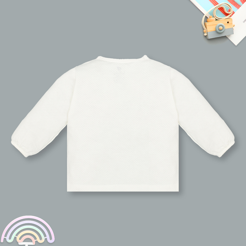 Bộ tay dài cài chéo bé gái Lullaby NH332N màu trắng 3