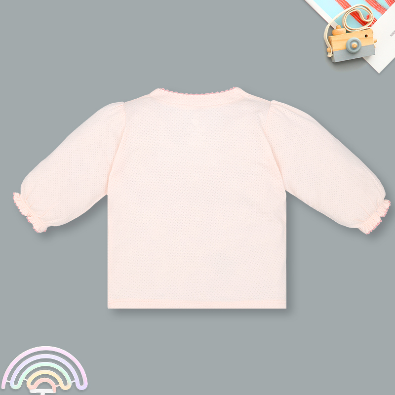 Bộ tay dài cài giữa bé gái Lullaby NH336N màu hồng 4