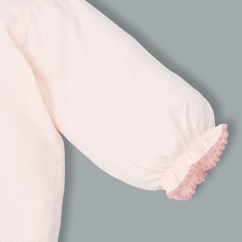 Bộ tay dài cài giữa bé gái Lullaby NH336N màu hồng 6