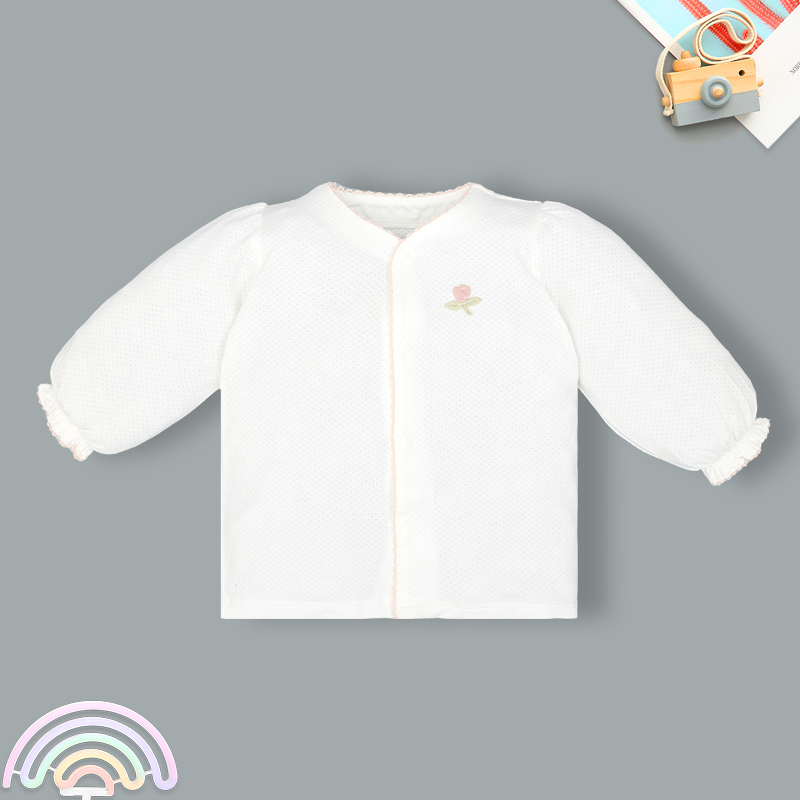 Bộ tay dài cài giữa bé gái Lullaby NH336N màu hồng 16