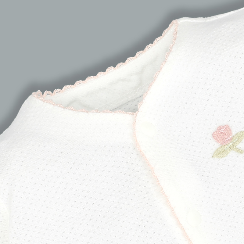 Bộ tay dài cài giữa bé gái Lullaby NH336N màu hồng 17