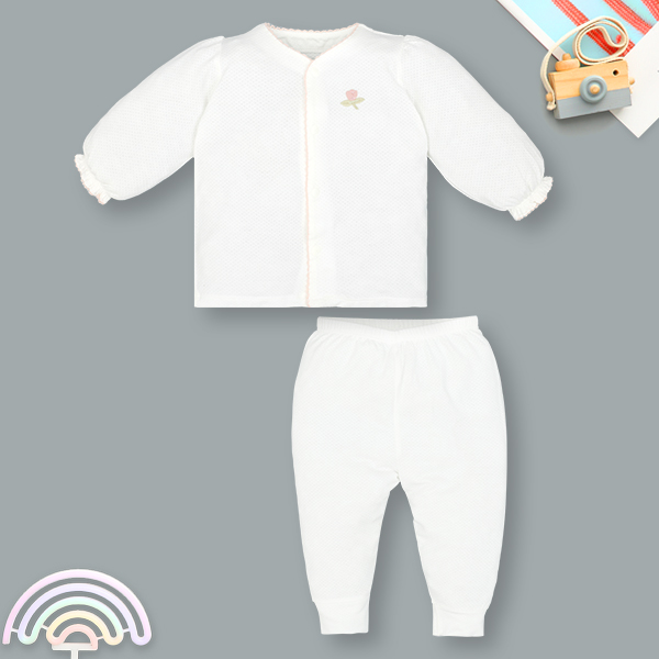 Bộ tay dài bé gái Lullaby modal trắng