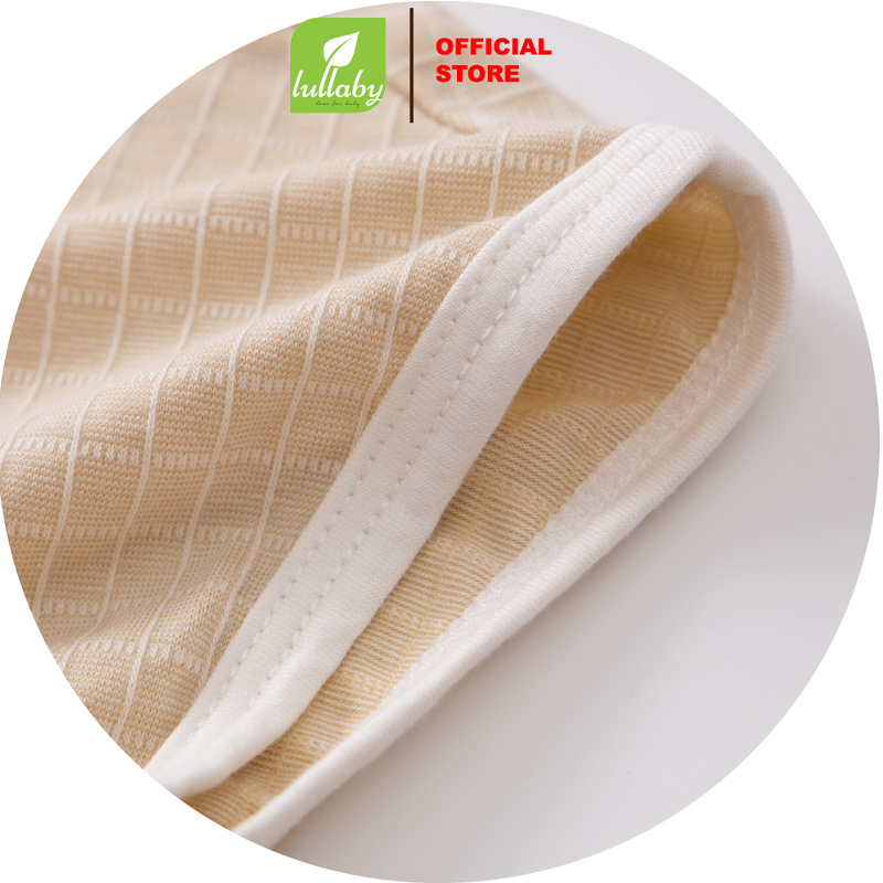 Bộ tay ngắn bé trai Lullaby NH443N kẻ caro màu nâu be 2