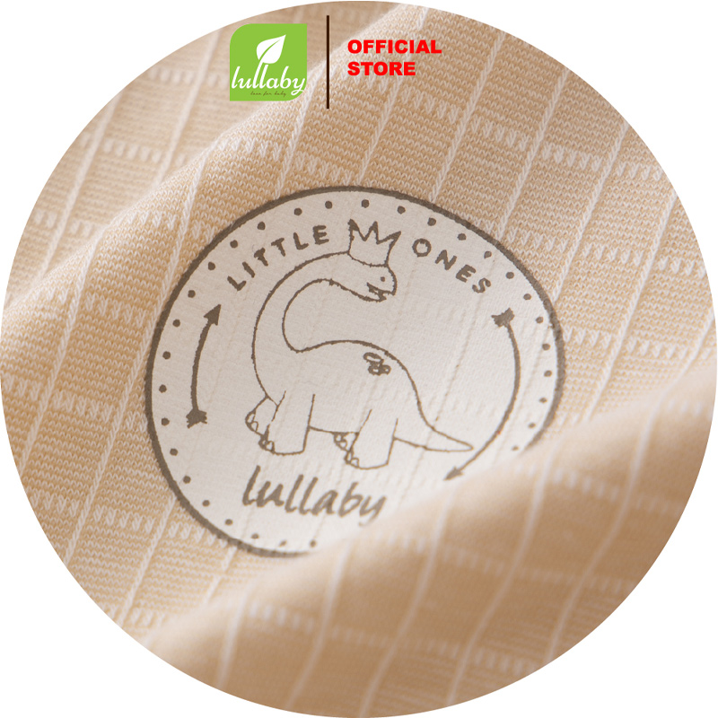 Bộ tay ngắn bé trai Lullaby NH443N kẻ caro màu nâu be 3