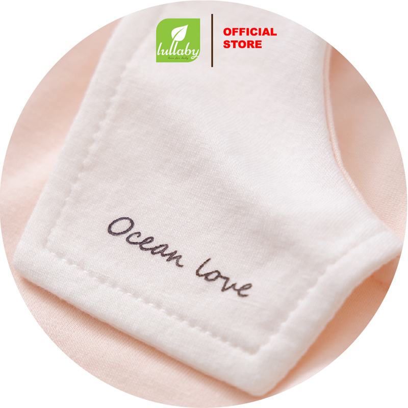 Bodysuit bé gái cổ vuông Lullaby NH446N màu hồng 2