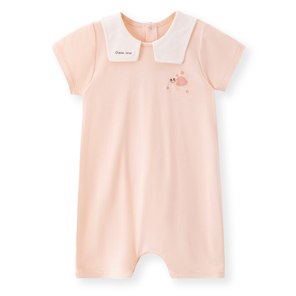 Bodysuit bé gái Lullaby sợi tre hồng