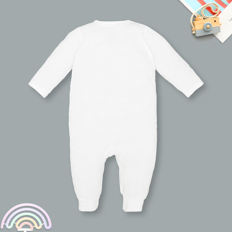 Bodysuit cài giữa bé trai Lullaby NH335N màu trắng 2