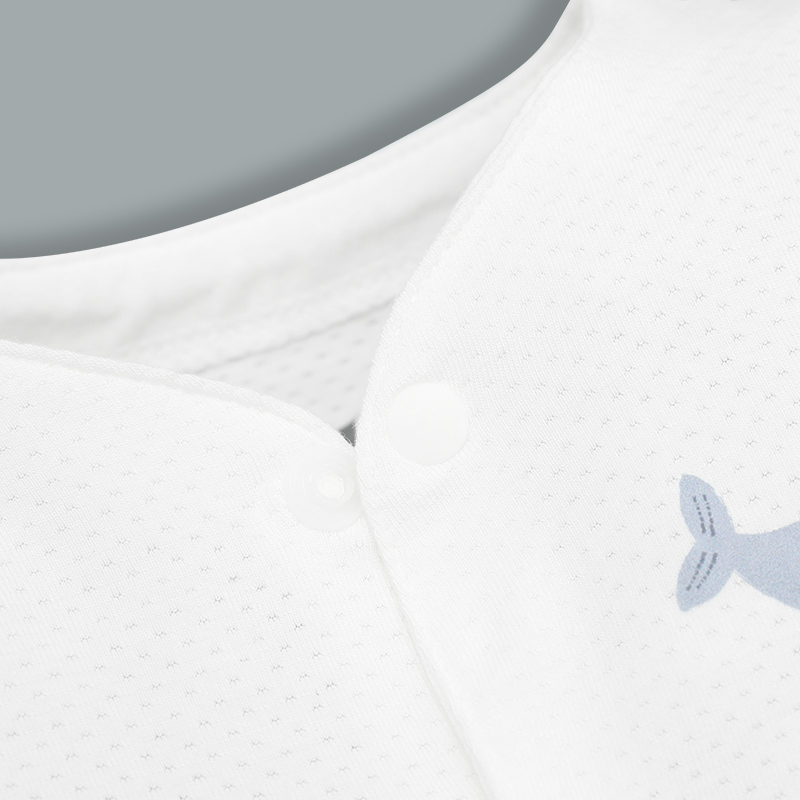 Bodysuit cài giữa bé trai Lullaby NH335N màu trắng 6