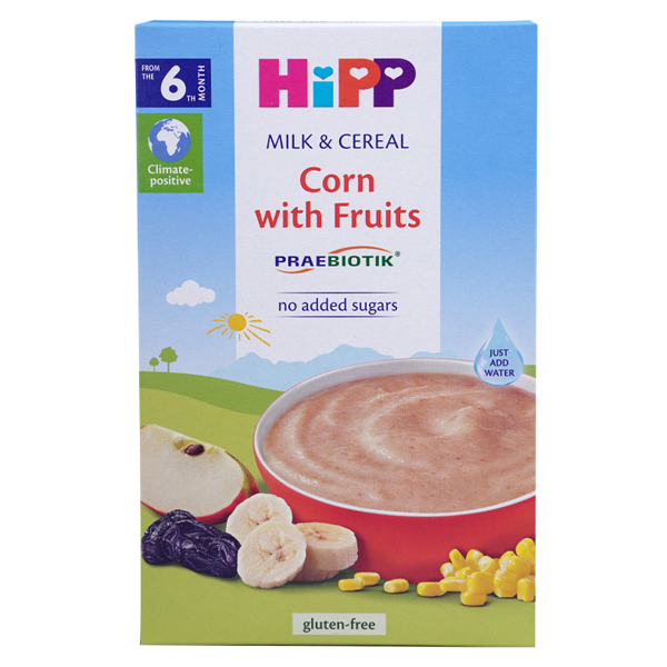 Bột ăn dặm HiPP sữa, ngô và hoa quả hộp 250g (từ 6 tháng) giàu dinh dưỡng - AVAKids.com