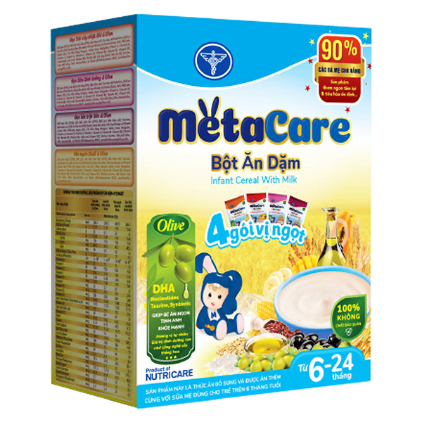 Bột ăn dặm MetaCare 4 vị ngọt hộp 200g (6 - 24 tháng) thơm ngon - AVAKids.com
