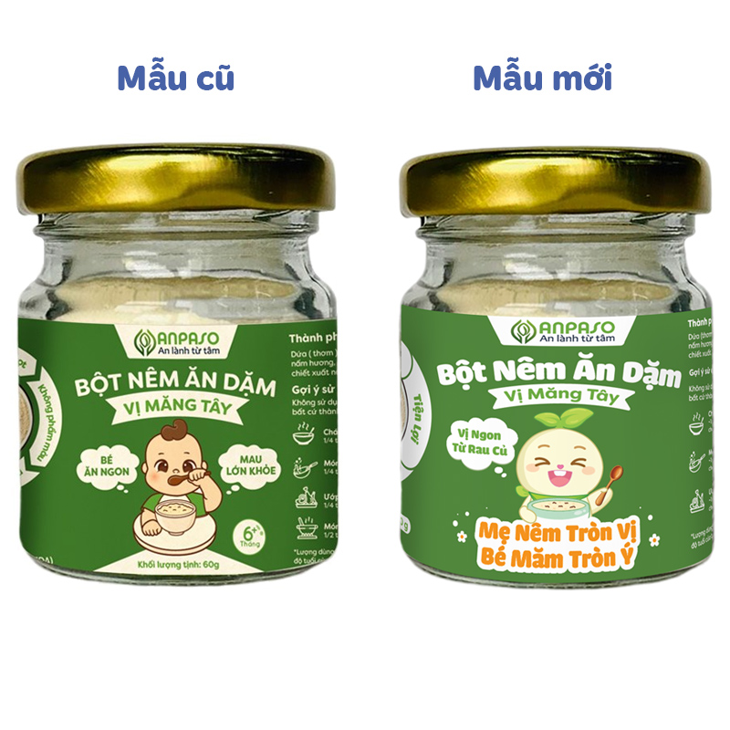Bột nêm Anpaso măng tây hũ 60g - Giao bao bì ngẫu nhiên 2