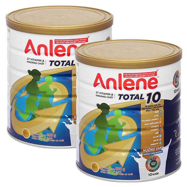 Combo 2 hộp sữa bột người lớn Anlene Total 10 giúp bổ sung dinh dưỡng, tăng cường sức khoẻ - AVAKids.com
