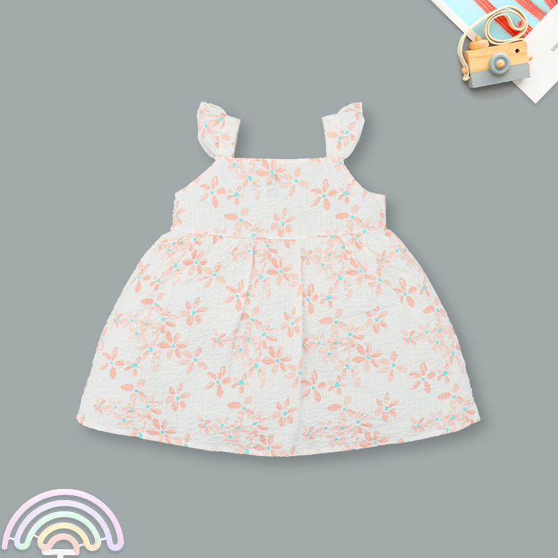 Đầm bé Lullaby NH310N màu trắng - cam 2