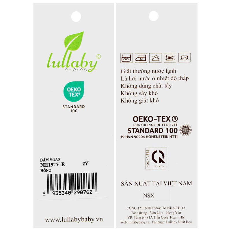Đầm bé gái Lullaby NH197V-R màu kem 20