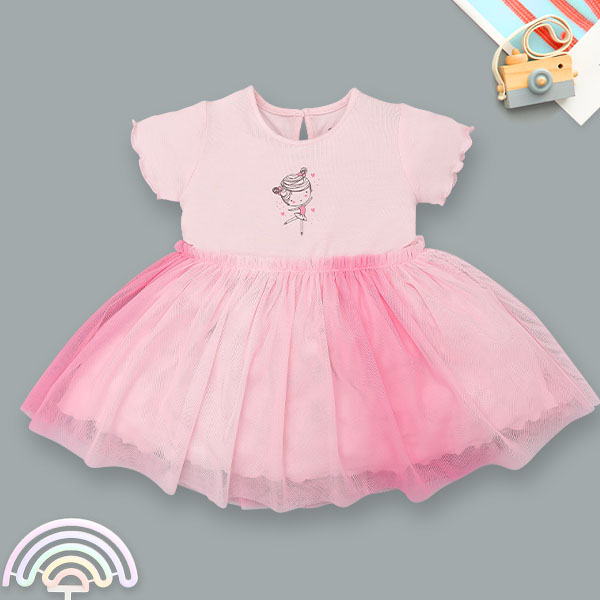Đầm Lullaby cotton hồng