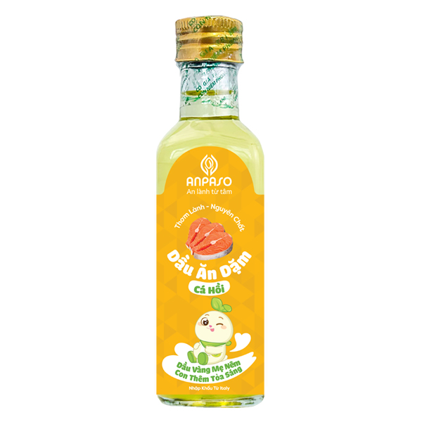 Dầu Cá Hồi Ăn Dặm Anpaso 100ml thơm ngon, tiện dùng, giá 85K - AVAKids.com