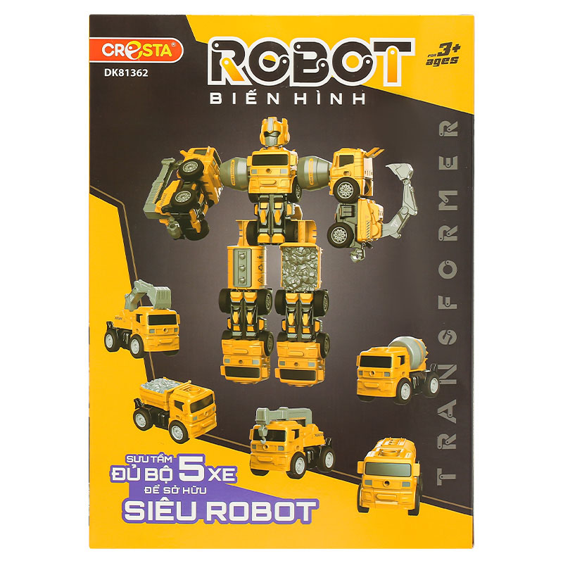 Đồ chơi robot biến hình xe trộn bê tông CRESTA DK81361 21