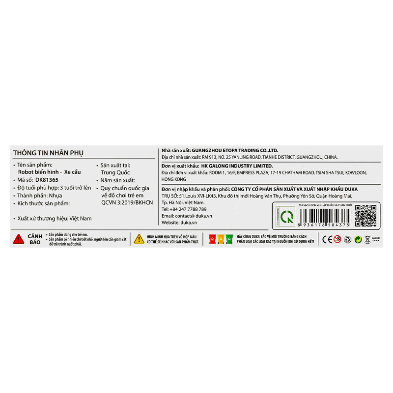 Đồ chơi robot biến hình xe trộn bê tông CRESTA DK81361 80