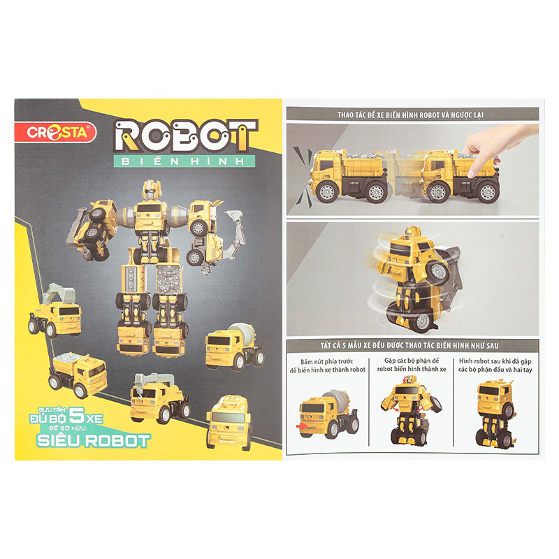 Đồ chơi robot biến hình xe trộn bê tông CRESTA DK81361 13