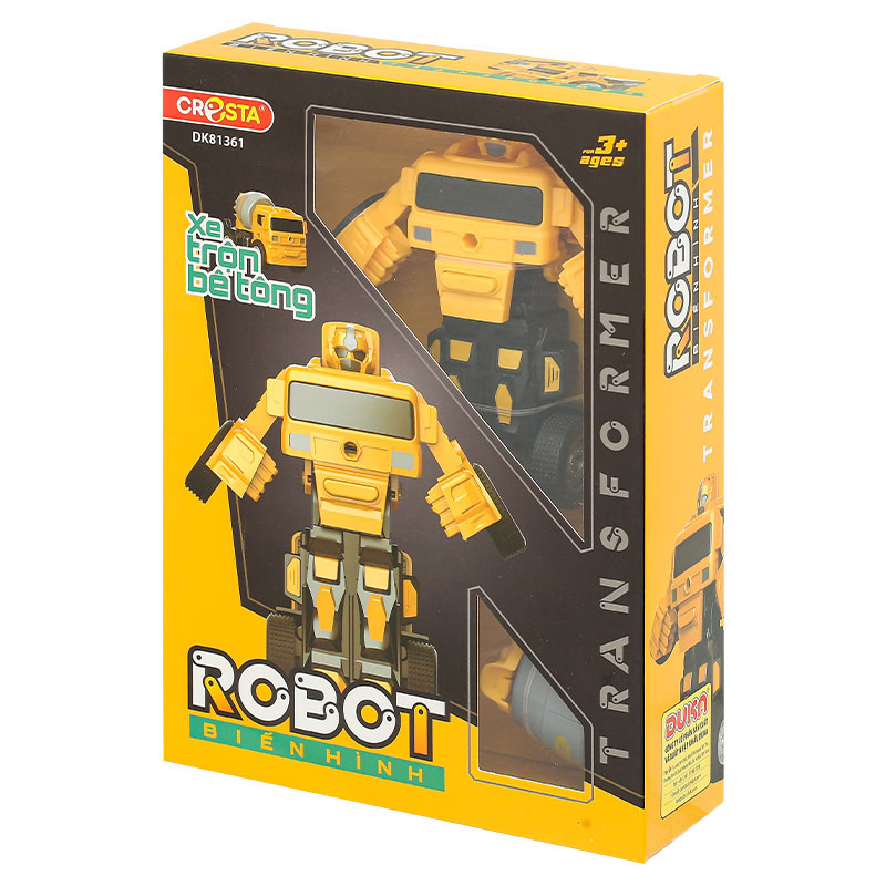 Đồ chơi robot biến hình xe trộn bê tông CRESTA DK81361 3