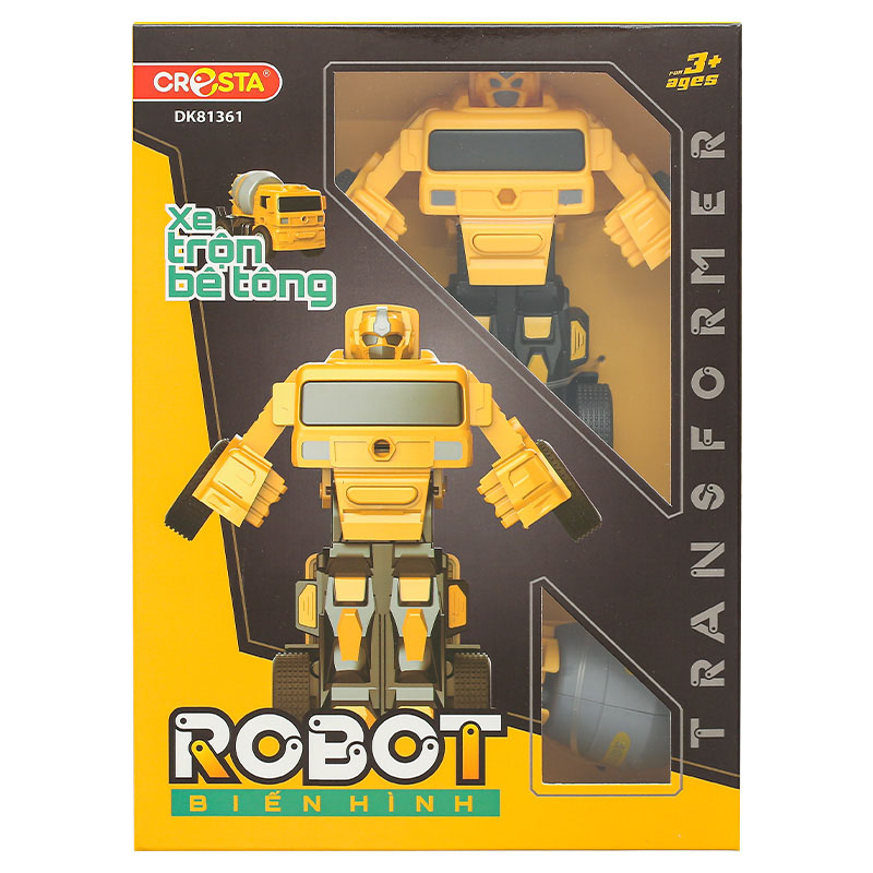 Đồ chơi robot biến hình xe trộn bê tông CRESTA DK81361 4