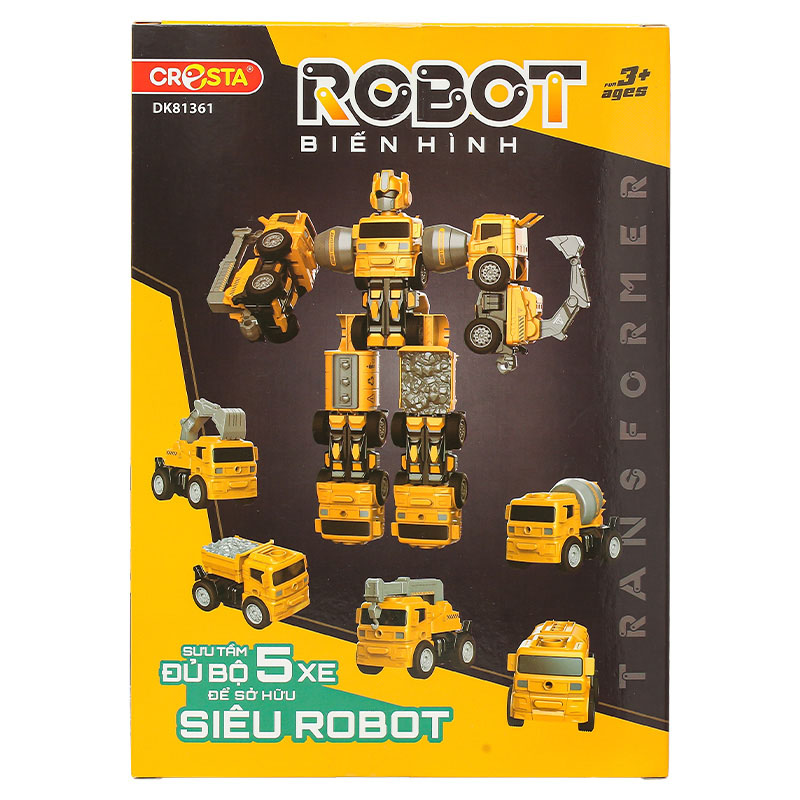 Đồ chơi robot biến hình xe trộn bê tông CRESTA DK81361 5