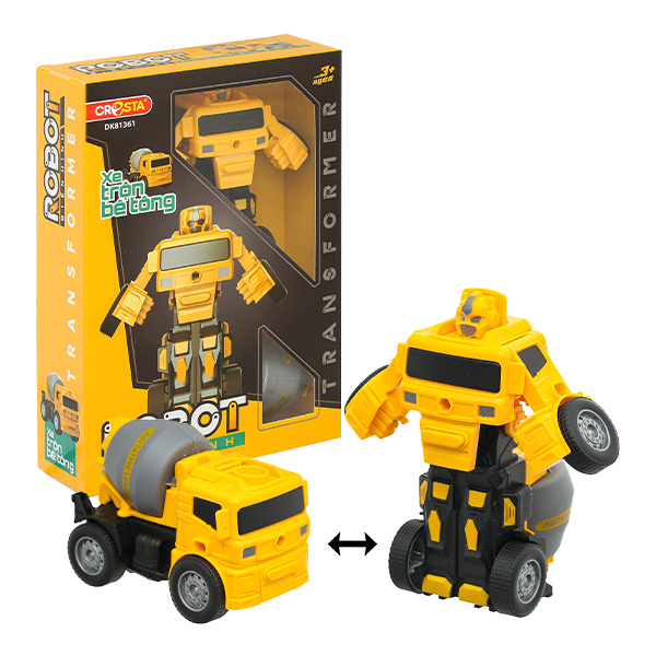 Đồ chơi robot biến hình xe trộn bê tông CRESTA DK81361