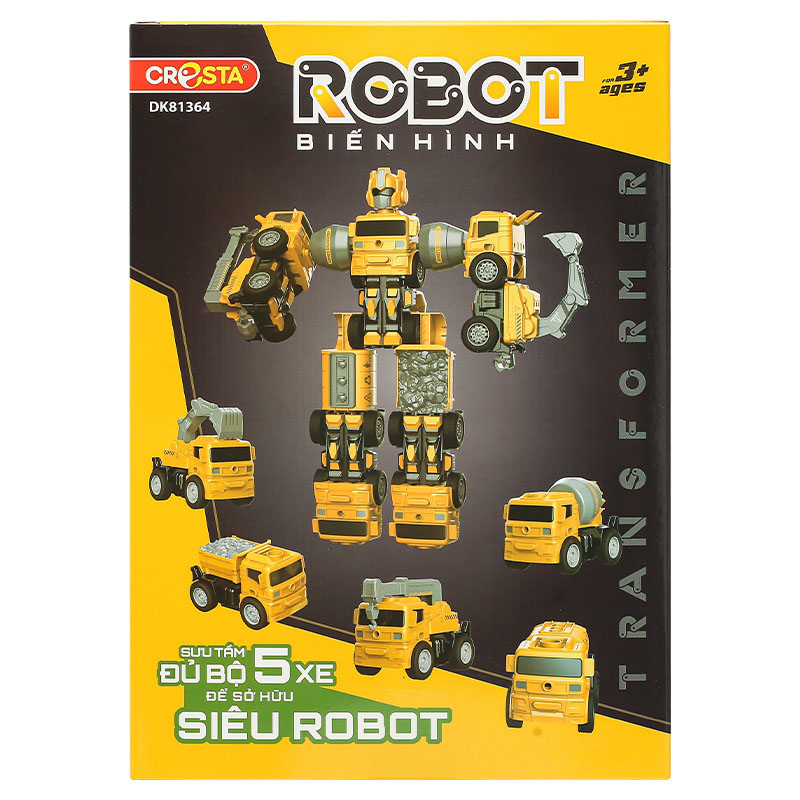 Đồ chơi robot biến hình xe trộn bê tông CRESTA DK81361 53