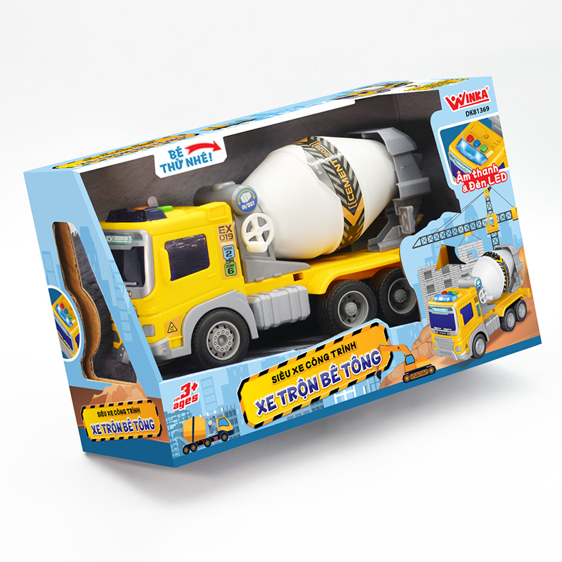 Đồ chơi siêu xe công trình - xe trộn bê tông WINKA DK81369 2