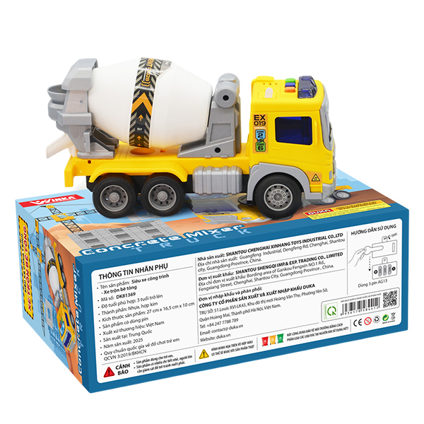 Đồ chơi siêu xe công trình - xe trộn bê tông WINKA DK81369