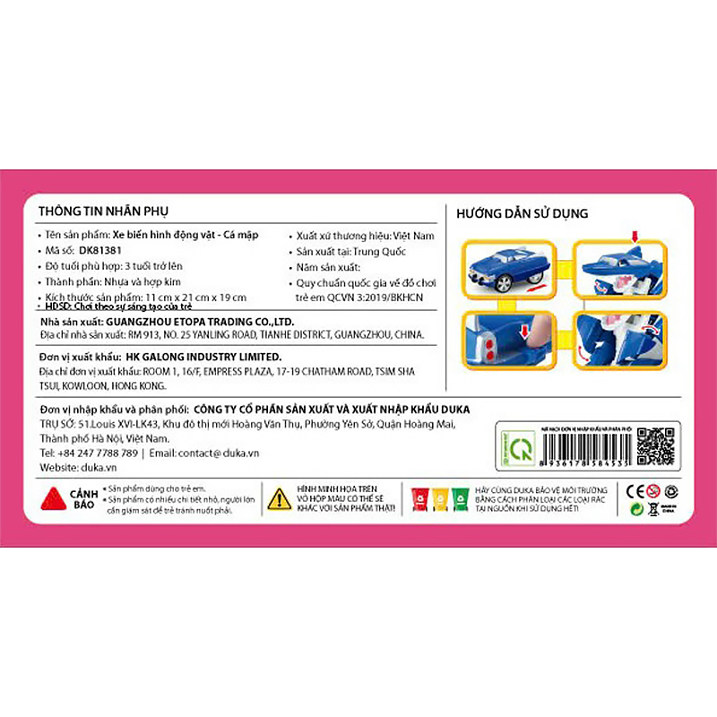 Đồ chơi xe biến hình chim ưng WINKA DK81378 20