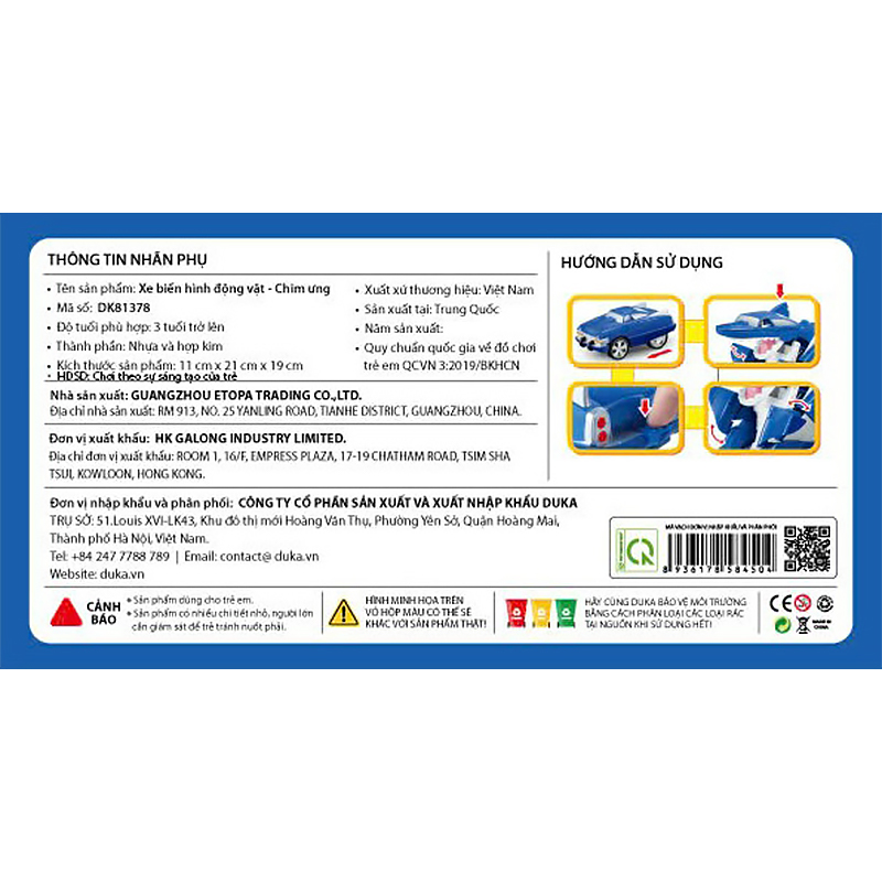 Đồ chơi xe biến hình chim ưng WINKA DK81378 4