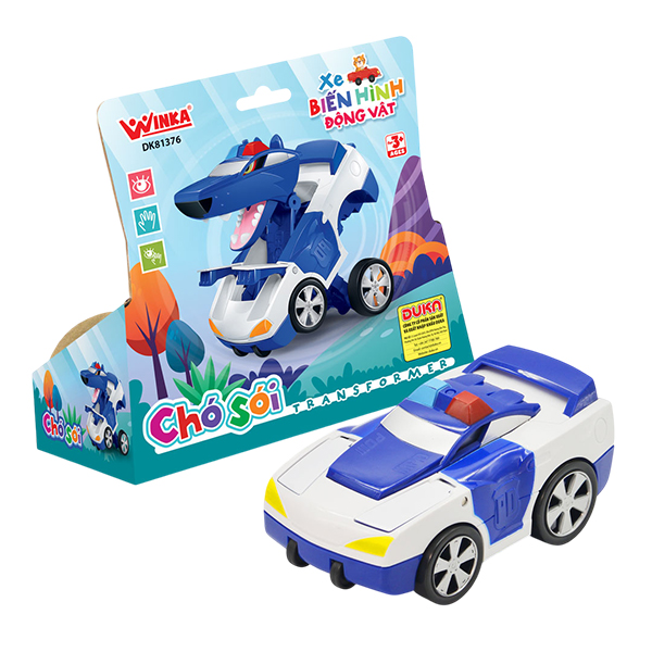 Đồ chơi xe biến hình chó sói WINKA DK81376