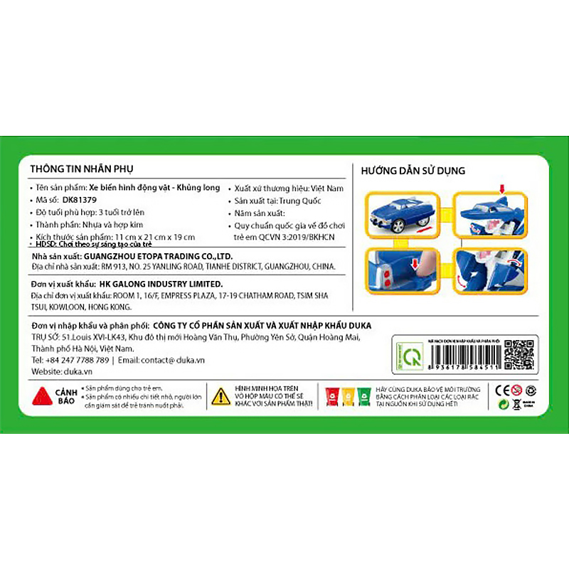 Đồ chơi xe biến hình chim ưng WINKA DK81378 12