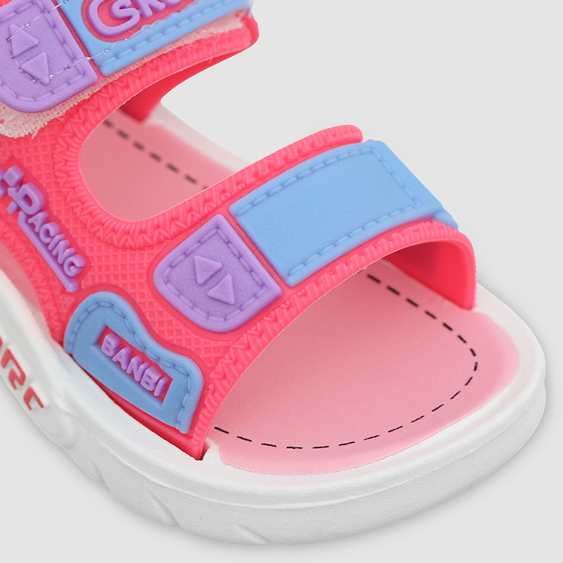 Giày sandal cho bé gái HappyTime SD003 màu hồng - xanh dương 5