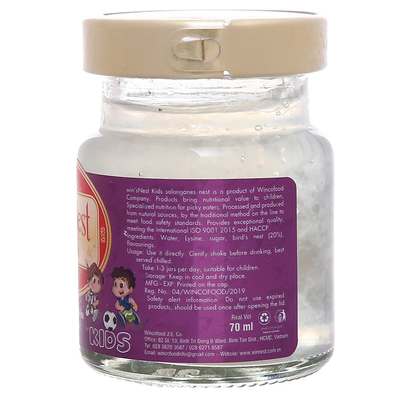 Combo 2 hũ nước yến sào Win'sNest Kids 70 ml (từ 1 tuổi) 35