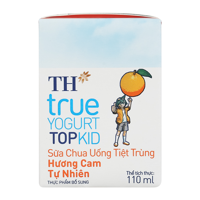 Lốc 4 hộp sữa chua uống tiệt trùng TH true YOGURT TOPKID vị cam 110 ml (từ 2 tuổi) - Giao bao bì ngẫu nhiên 6