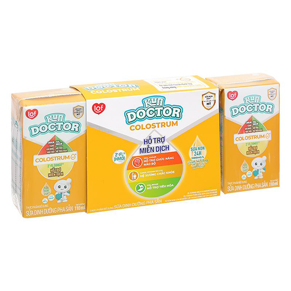 Lốc 4 hộp sữa pha sẵn Kun Doctor Colostrum hương vani 180 ml (từ 1 tuổi) GIÁ TỐT - AVAKids.com