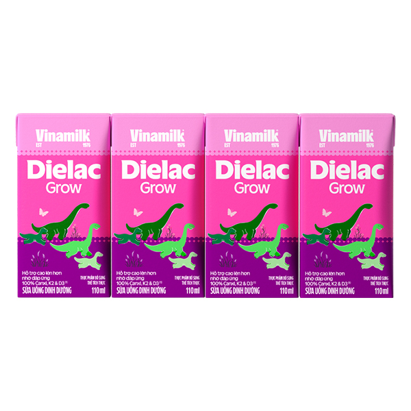 Lốc 4 hộp sữa non pha sẵn Dielac Grow
