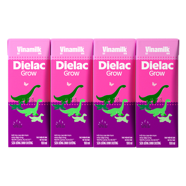 Lốc 4 hộp sữa non pha sẵn Dielac Grow