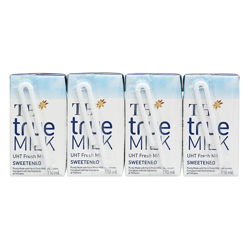 Lốc 4 hộp sữa tươi tiệt trùng TH true MILK có đường 110 ml (từ 1 tuổi) 4