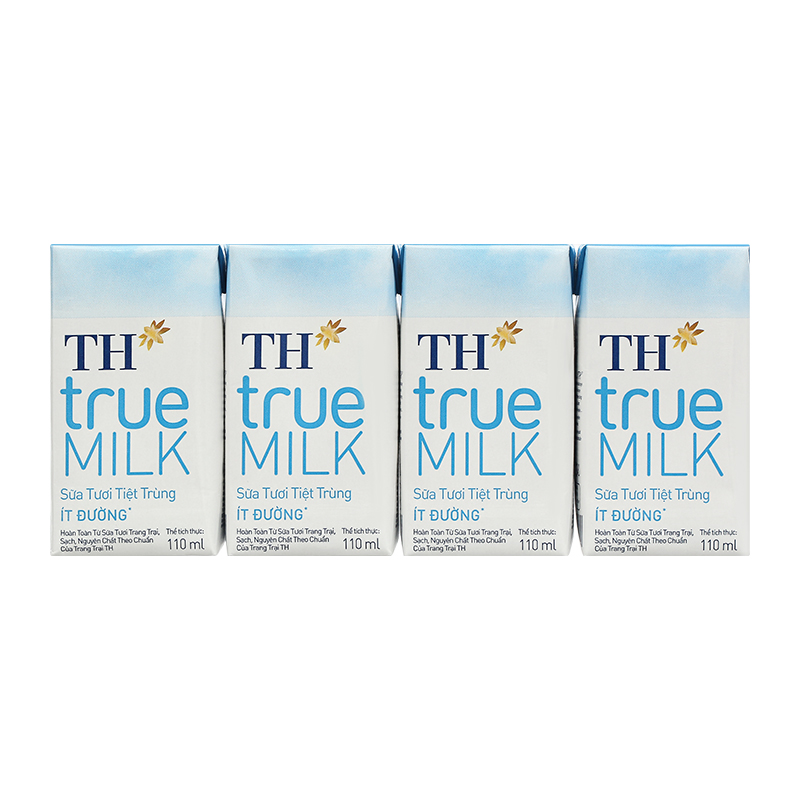 Lốc 4 hộp sữa tươi tiệt trùng TH true MILK ít đường 110 ml (từ 1 tuổi) 3