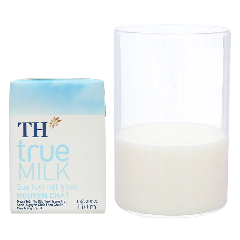 Thùng 48 hộp sữa tươi tiệt trùng TH true MILK không đường 110 ml (từ 1 tuổi) 23